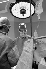 Dr. Pienaar in the operating room
